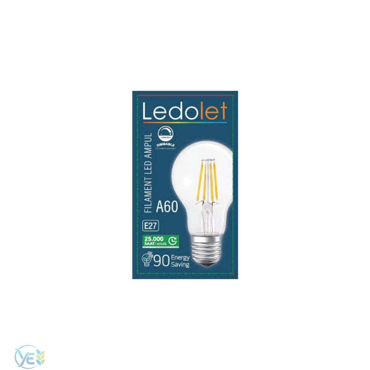 LEDOLET FLAMENT 6W 2700K A60 LED AMPUL