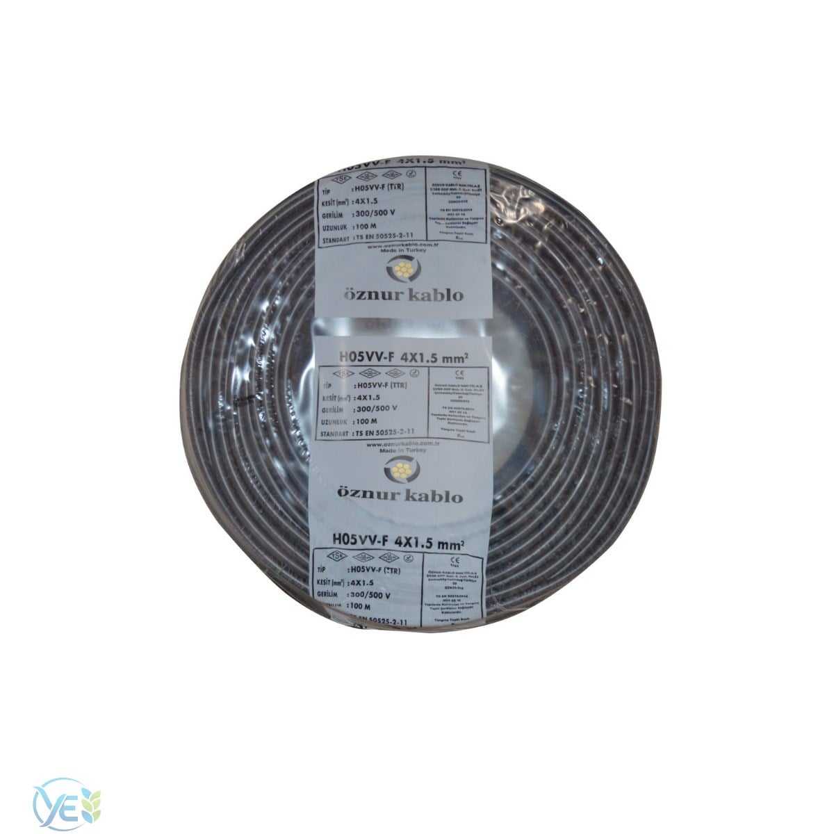 ÖZNUR 4X1.5 TTR KABLO SİYAH