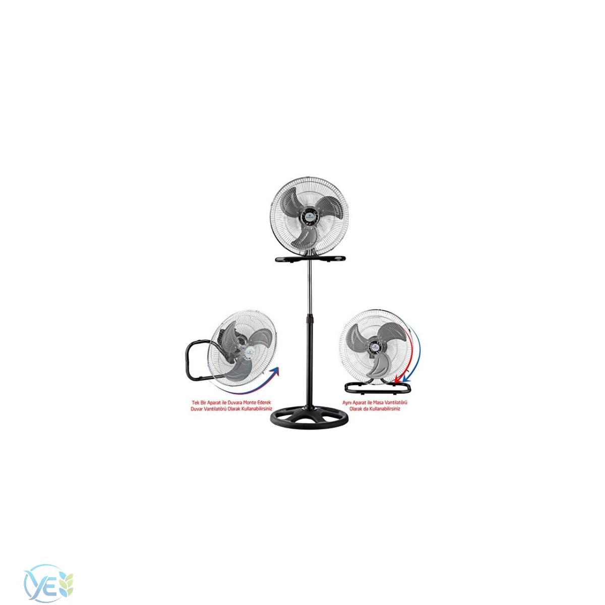 RUBENİS RBS-20 PLUS PRO 18 INCH (46CM) 130W SANAYİ TİPİ VANTİLATÖR