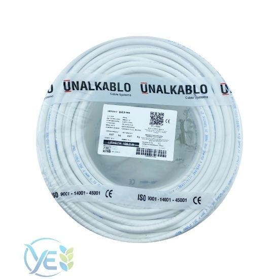 ÜNAL 2x2.5 TTR KABLO BEYAZ