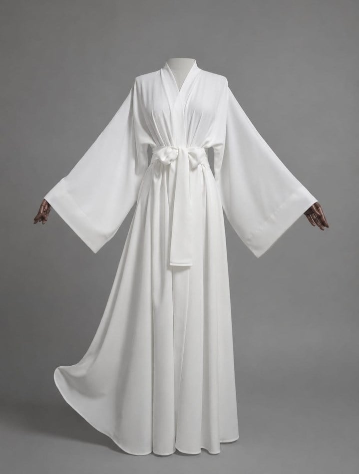 Abaya, Beyaz Medine İpeğinden.
