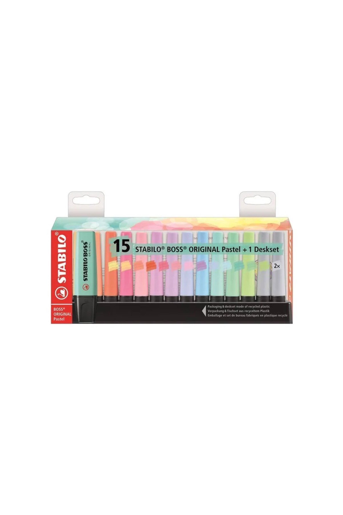 - Boss Original Pastel - İşaretleme Kalemi - 15'li Masa Seti - 14 Renk (2x Tozlu Gri)