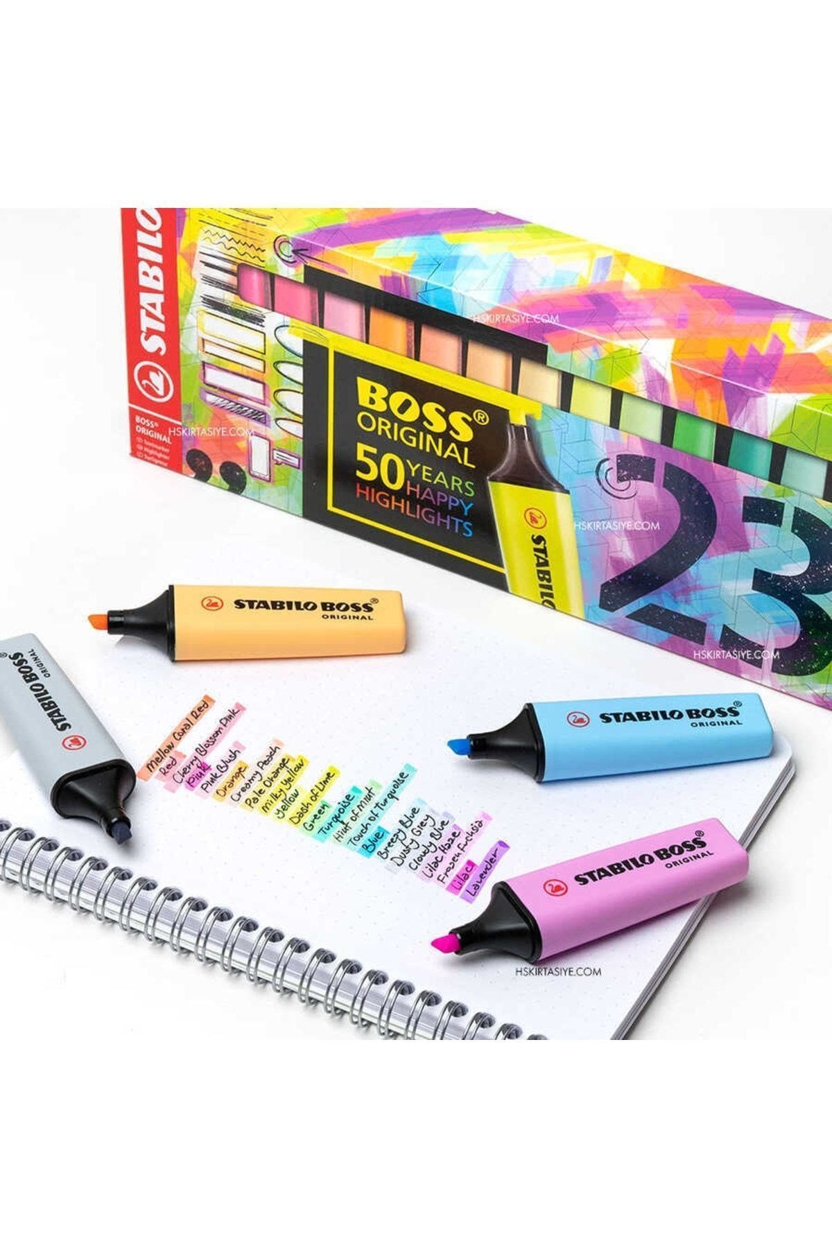 - İşaretleme Kalemi - BOSS ORIGINAL - 23'lü Paket - Çeşitli Renkler