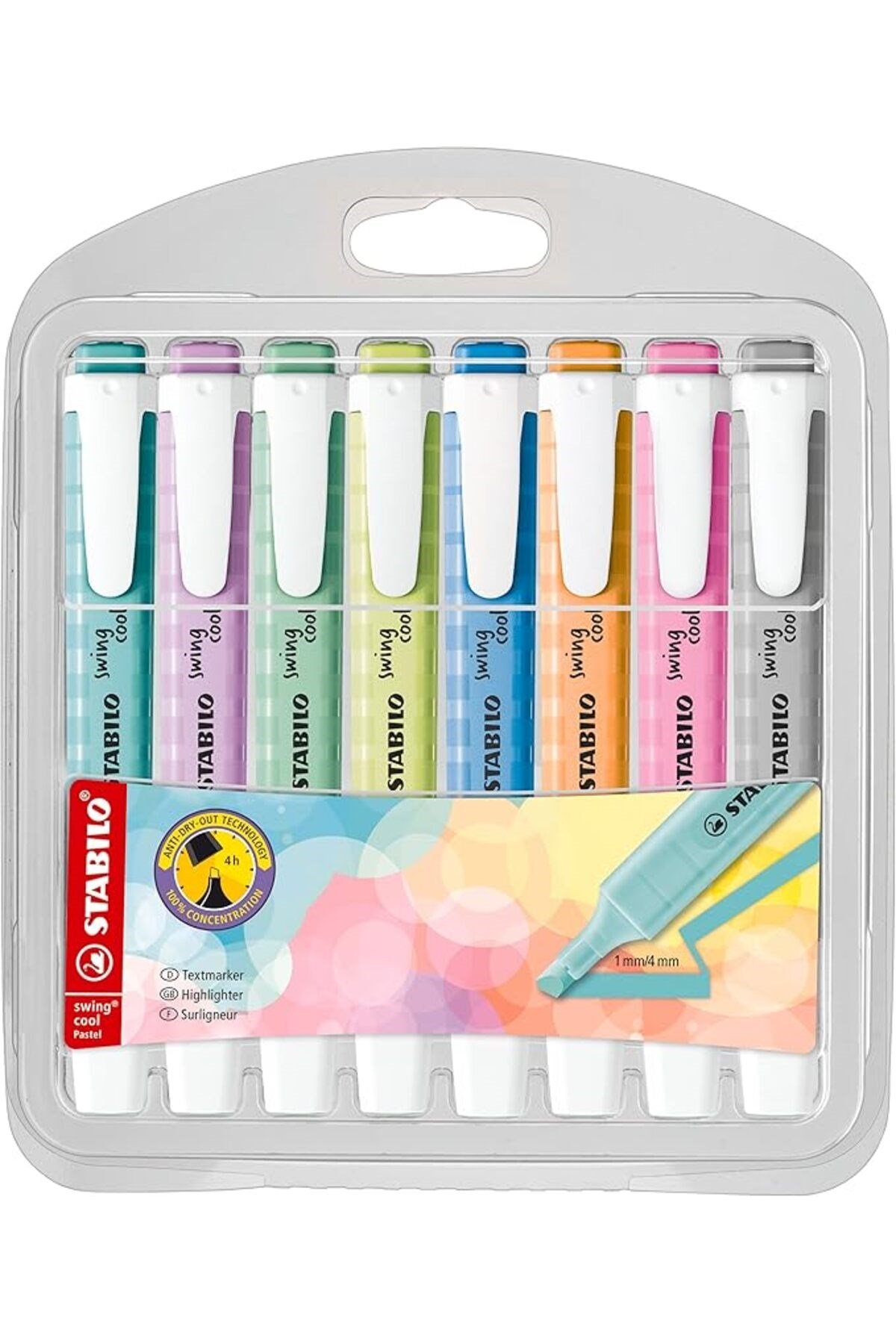 - İşaretleme Kalemi - swing cool Pastel - 8'li Paket - Çeşitli Renkler