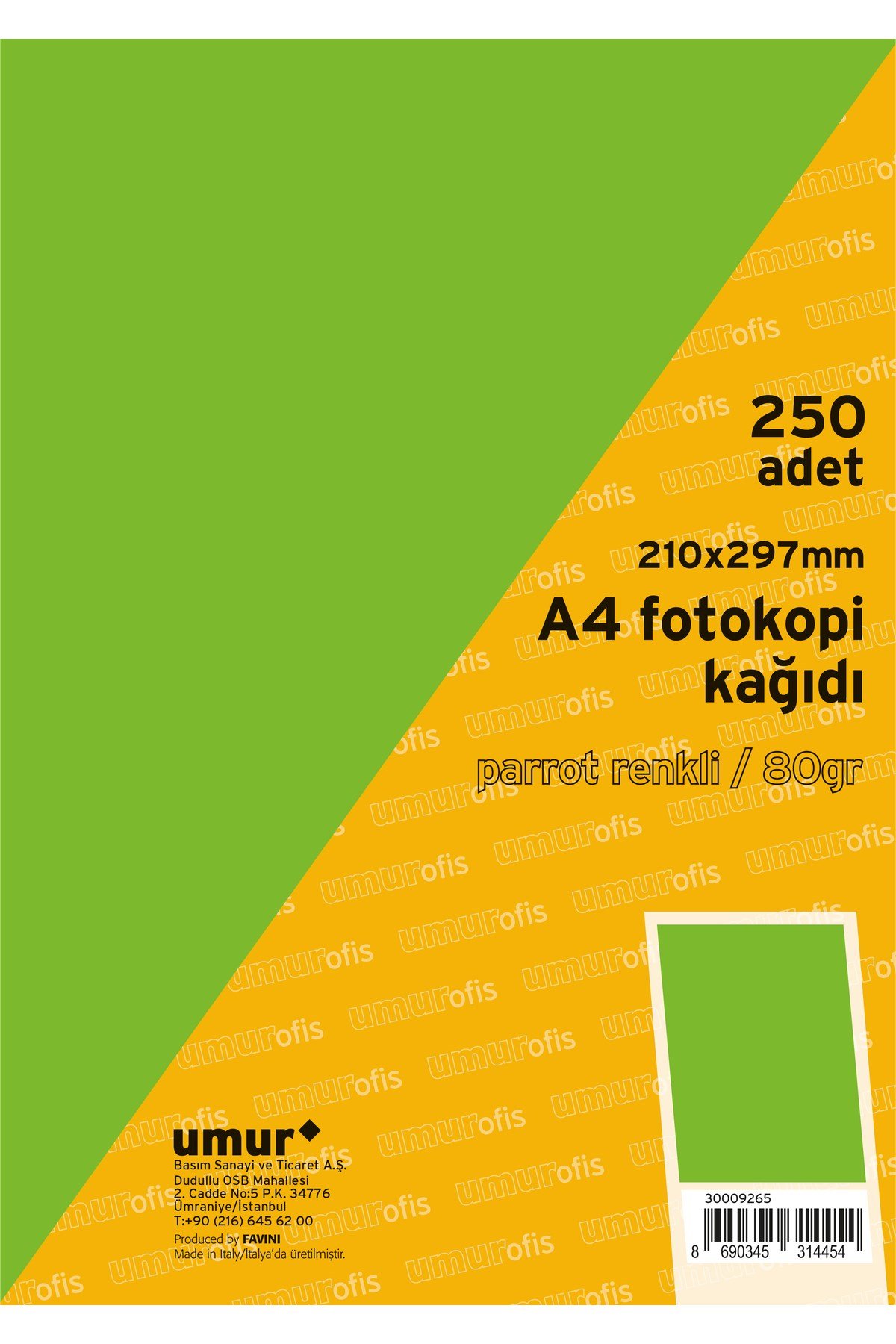 250 Lİ A4 RENKLİ FOTOKOPİ KAĞIDI PARROT 230