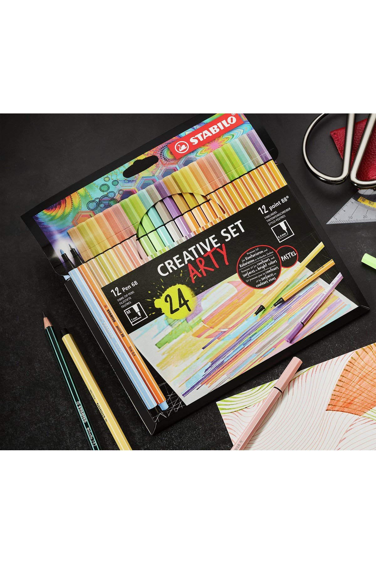 Arty Kreatif Set 24 Lü Pen+point