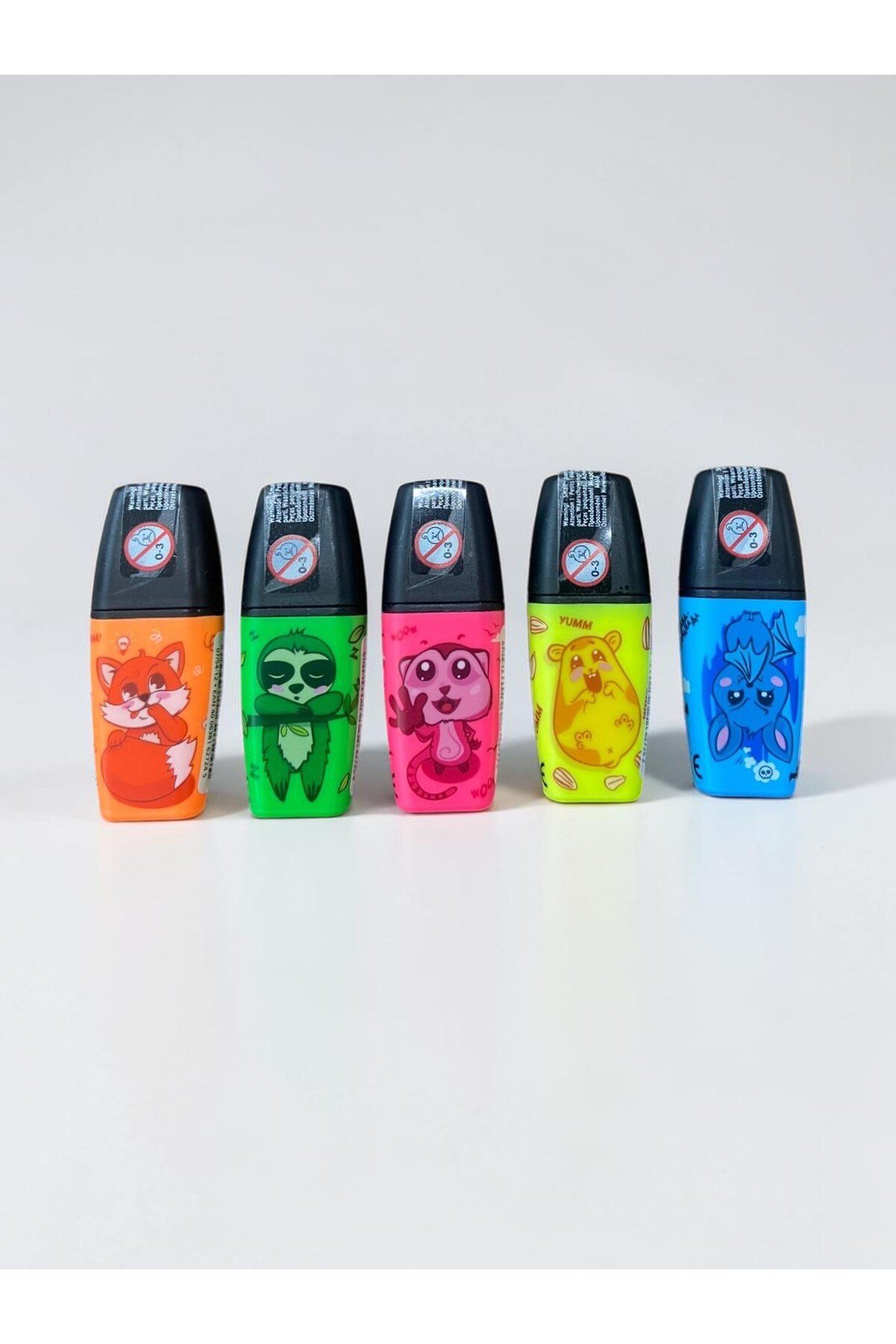 Boss Mini Animal Vibes 5'li Renk Mini Fosforlu Kalem