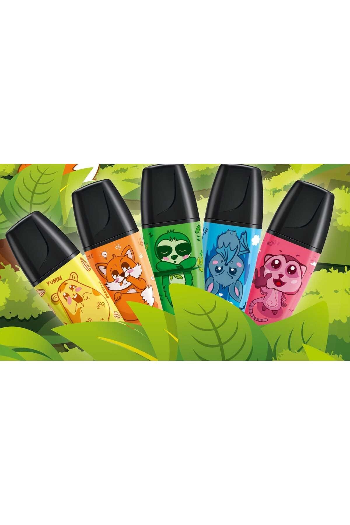 Boss Mini Animal Vibes 5'li Renk Mini Fosforlu Kalem