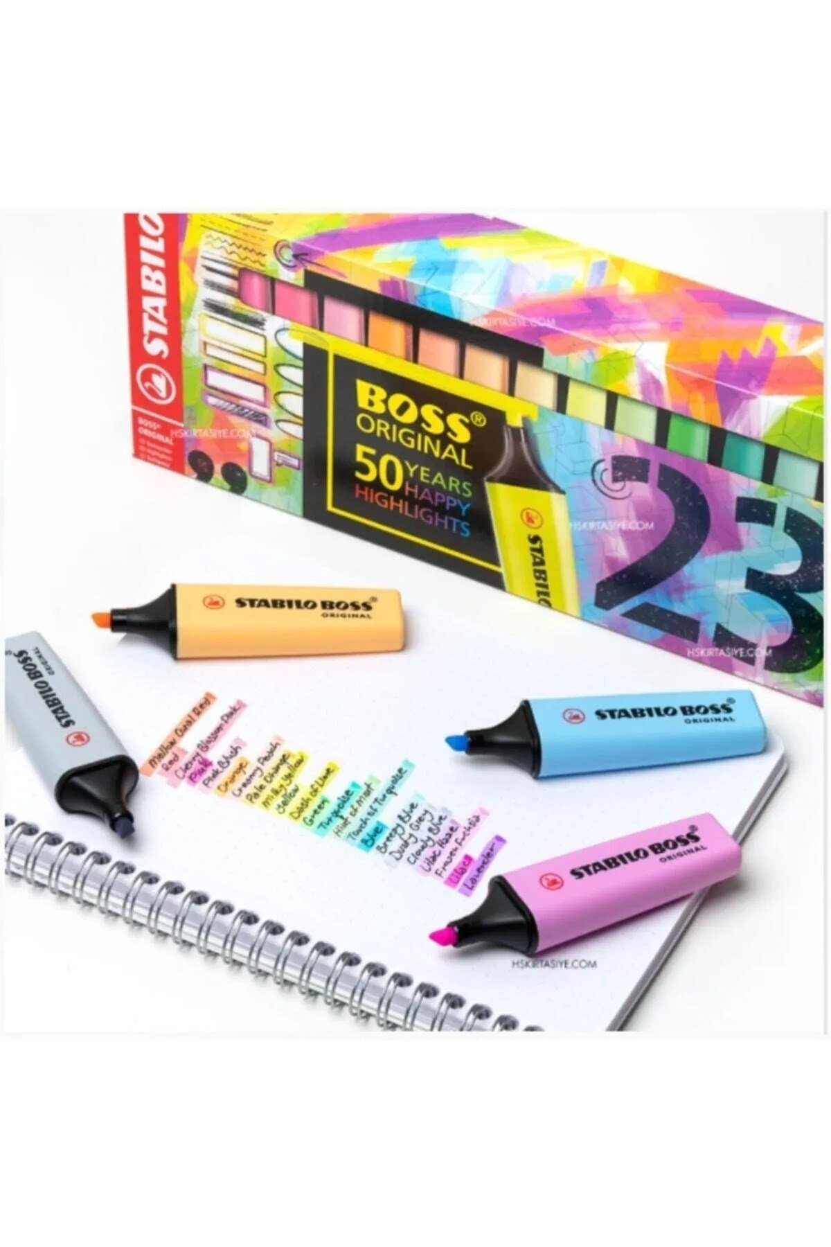 Boss Original ARTY 23 Renk Masa Üstü Standlı Set /7023-01-5-20