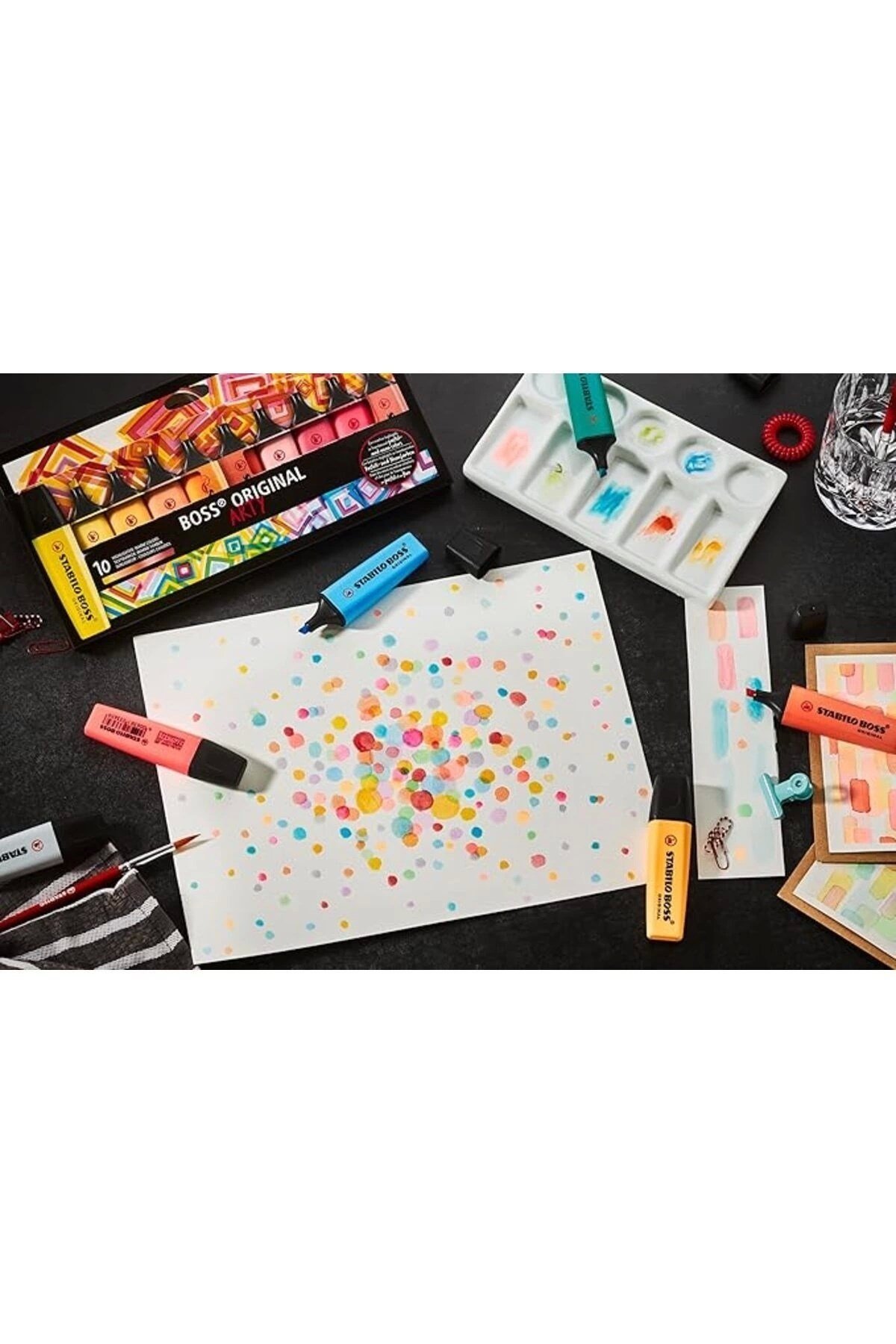 BOSS ORIGINAL ARTY - Fosforlu Kalem - 5'li Paket - Soğuk Renkler