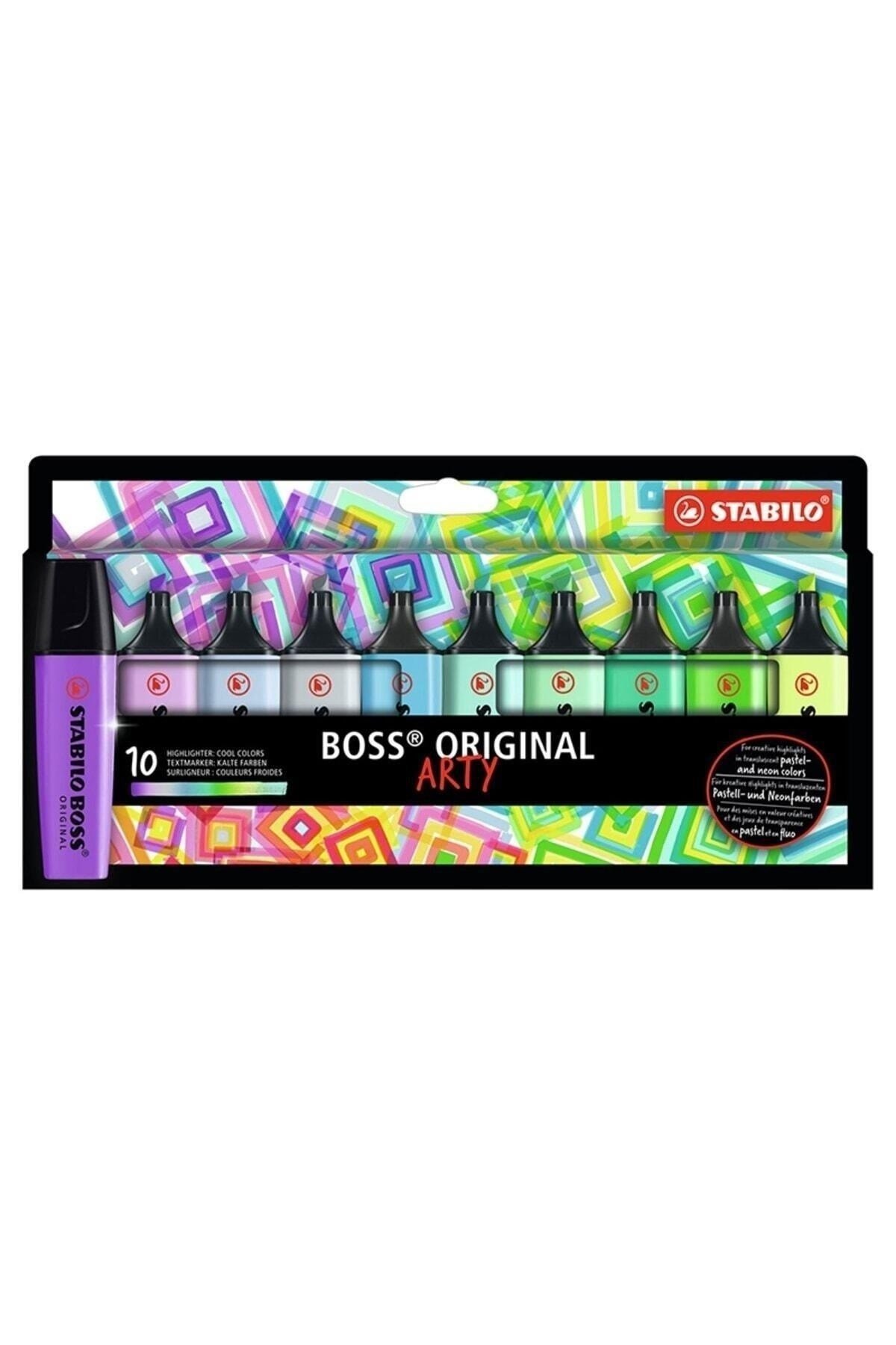 Boss Original Arty Soğuk Renkler Işaretleme Kalem Seti 10'lu