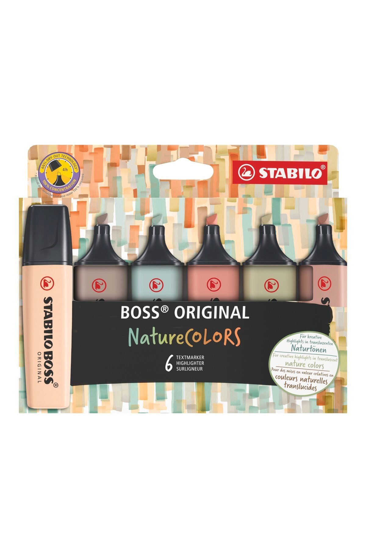 BOSS Original NatureCOLORS 6'lı Fosforlu Kalem Seti ( 6 Doğal Renk Tonu )