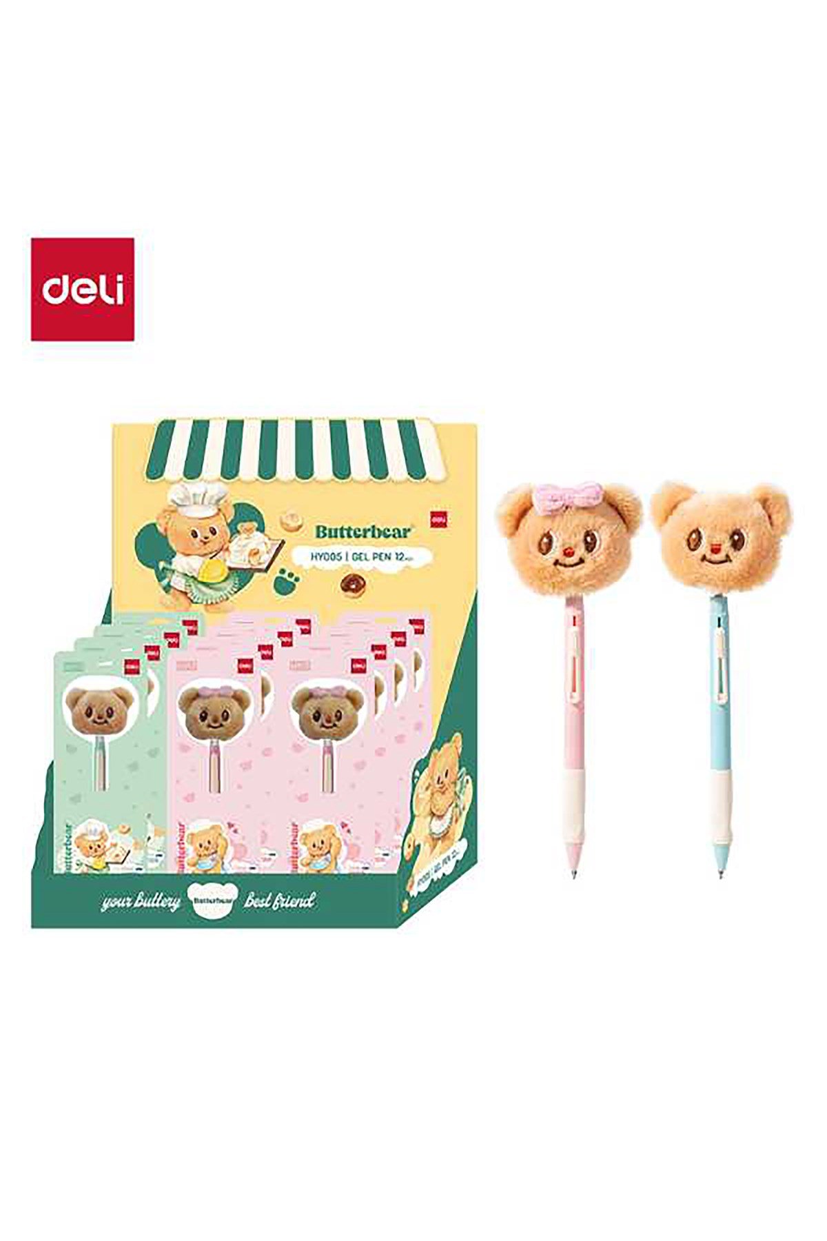 Butter Bear Gel Pen Oynar Başlıklı Jel Mürekkepli Kalem