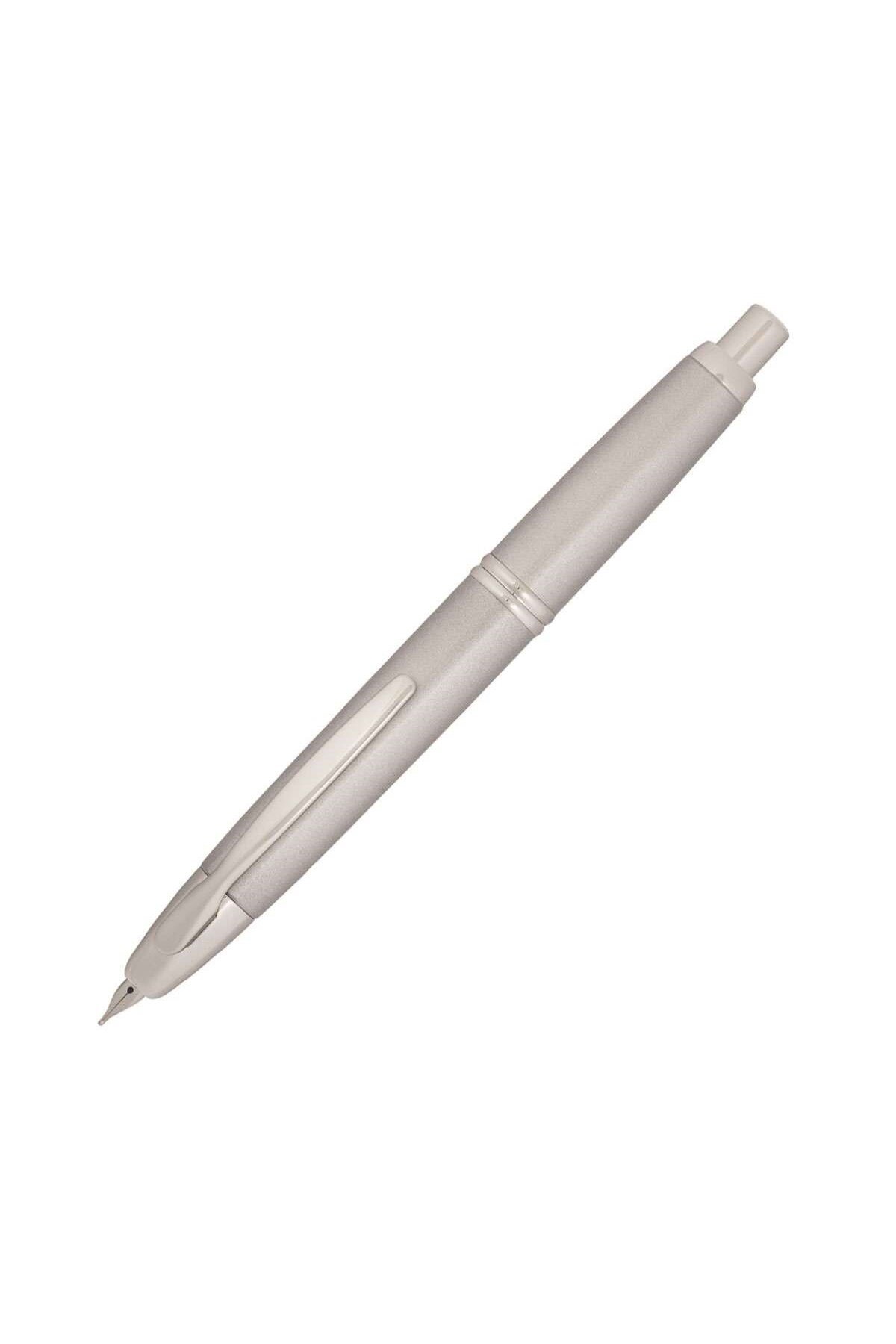 Capless Dolma Kalem 18K Altın Uç Rhodium Trim Gümüş