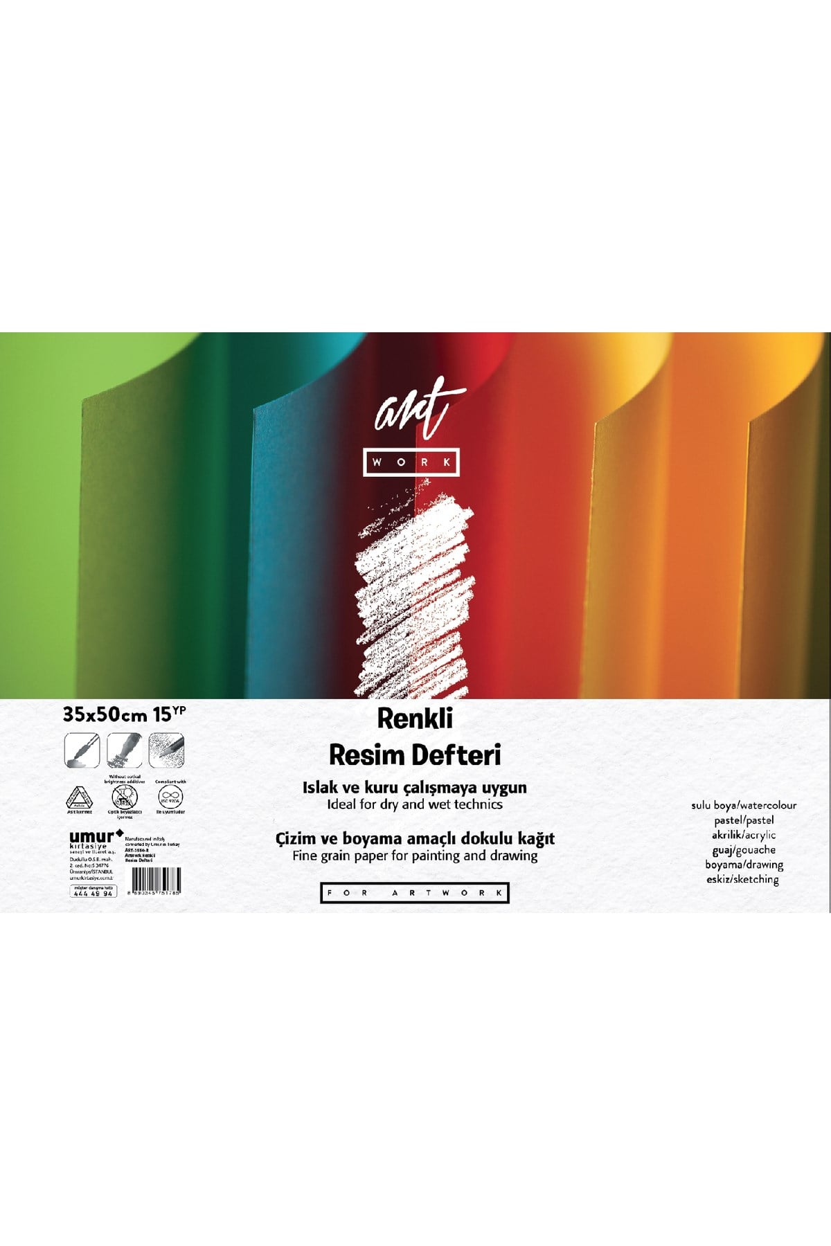 CLARA Renkli Resim Defteri1 60 g+180 g 35x50 12+3 yp