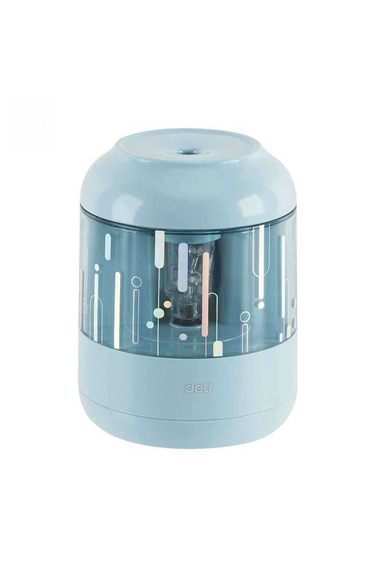 Deli Elektrikli Masa Üstü Pastel Mavi Kalemtraş H508-BL
