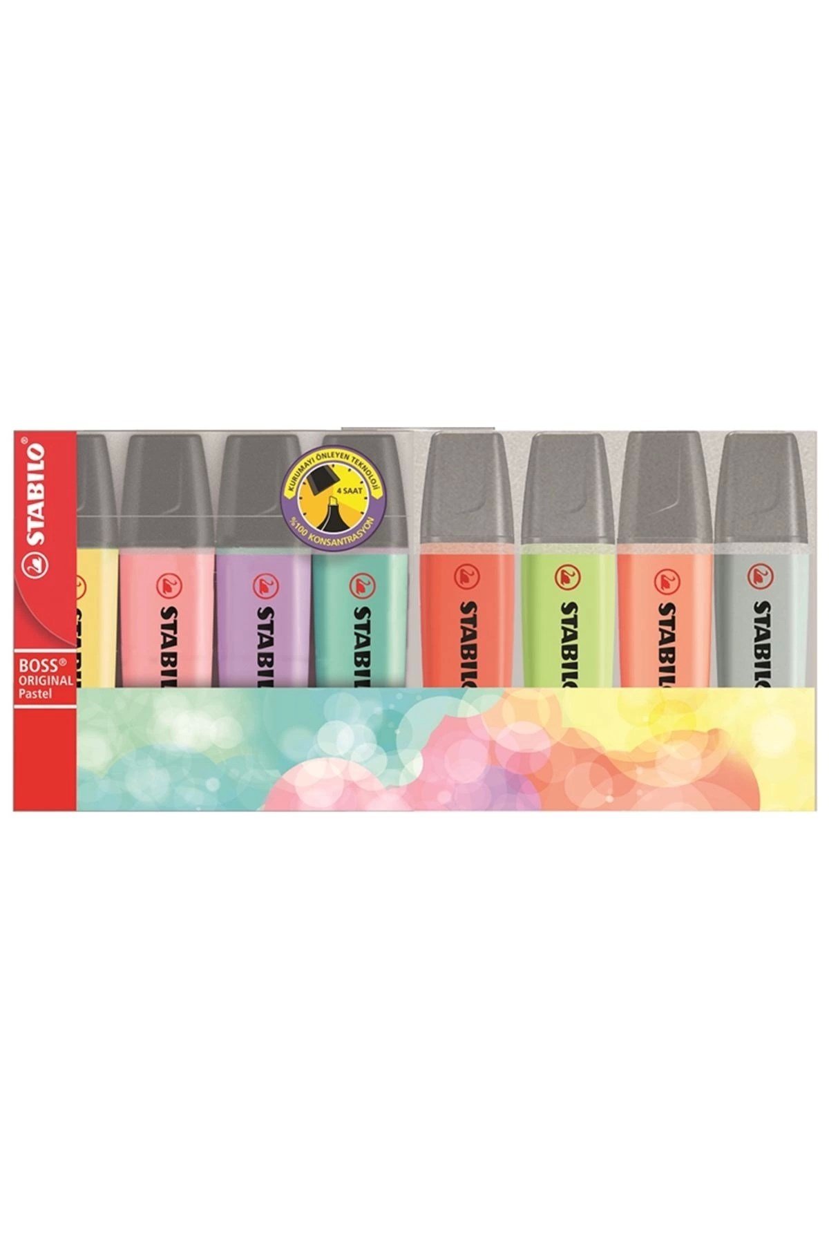 Fosforlu Kalem Boss Pastel 8'Li Paket