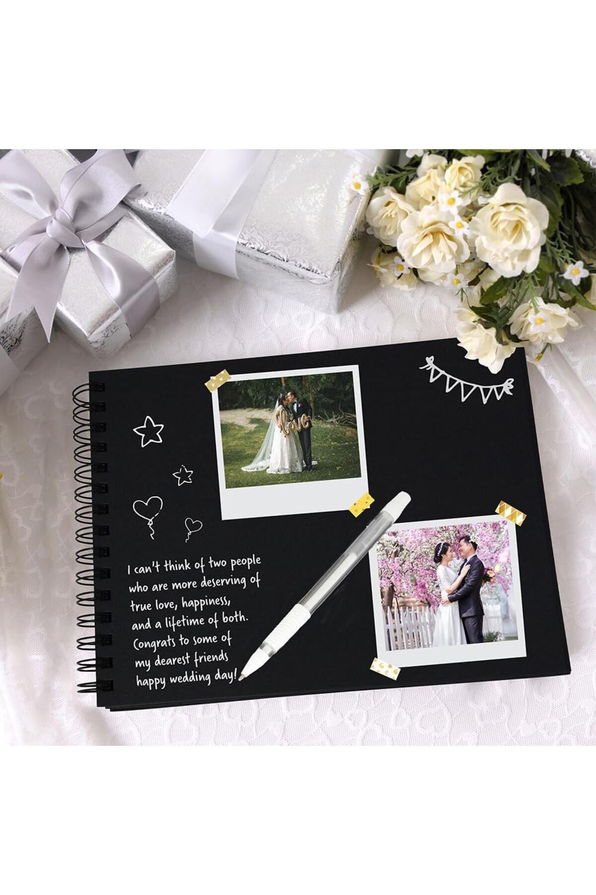 GUEST BOOK A4 SP (Anı-Hatıra-Fotoğraf)SİYAH DEFTER