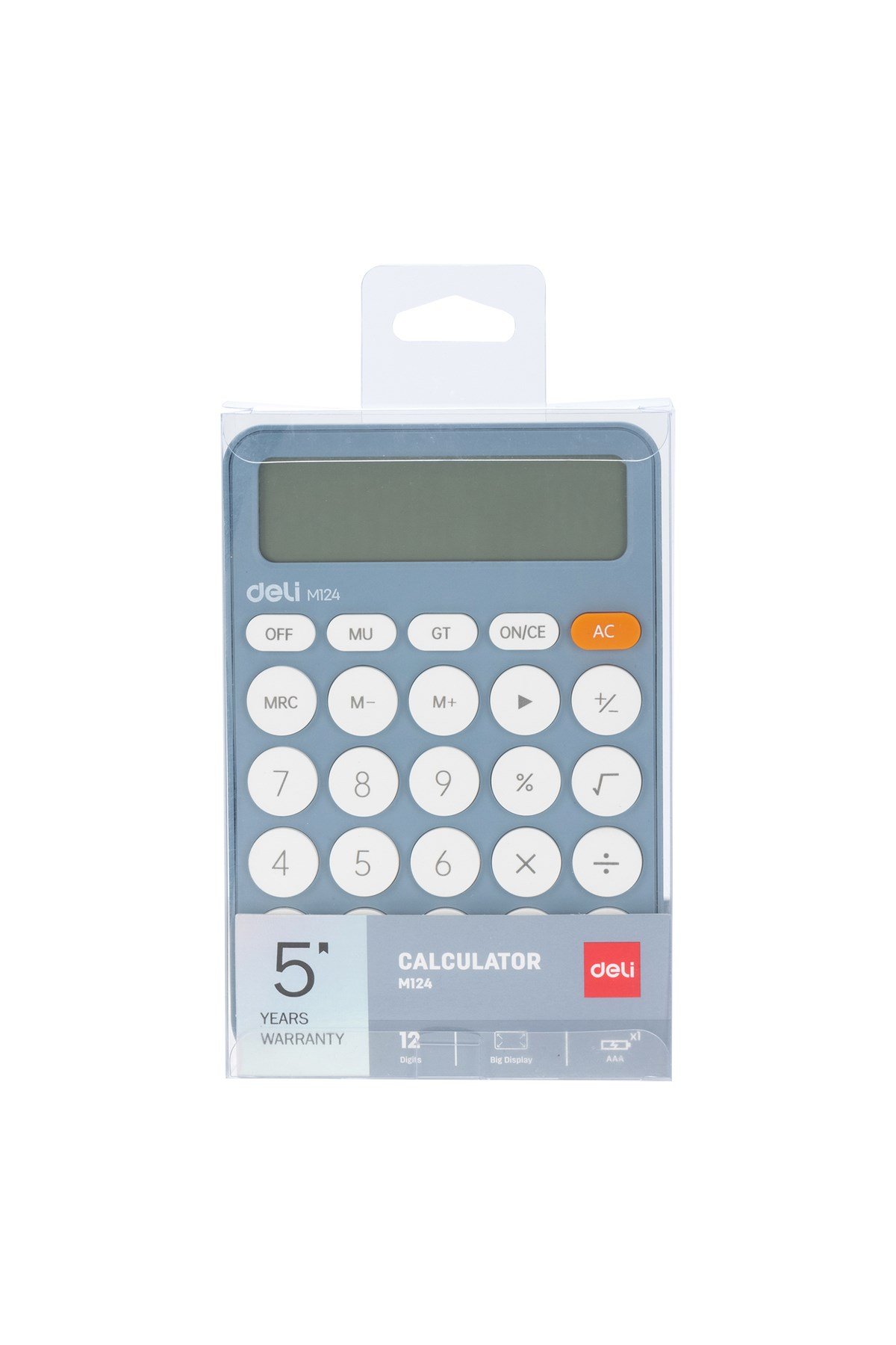 Hesap Makinesi 12 digit Mavi