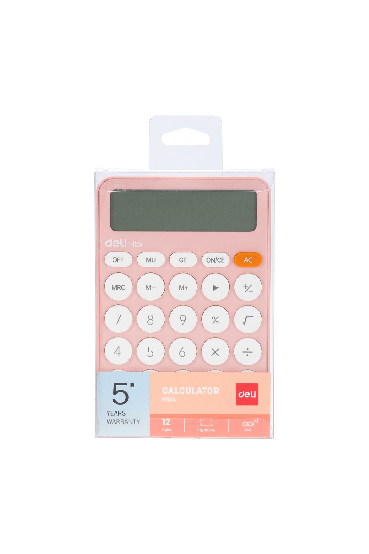 Hesap Makinesi 12 digit Pembe