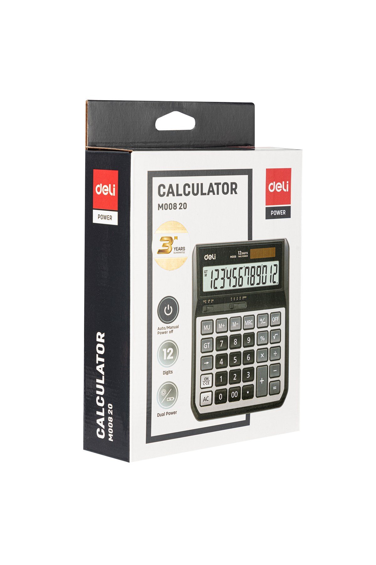 Hesap Makinesi Metal 12 digit Gri