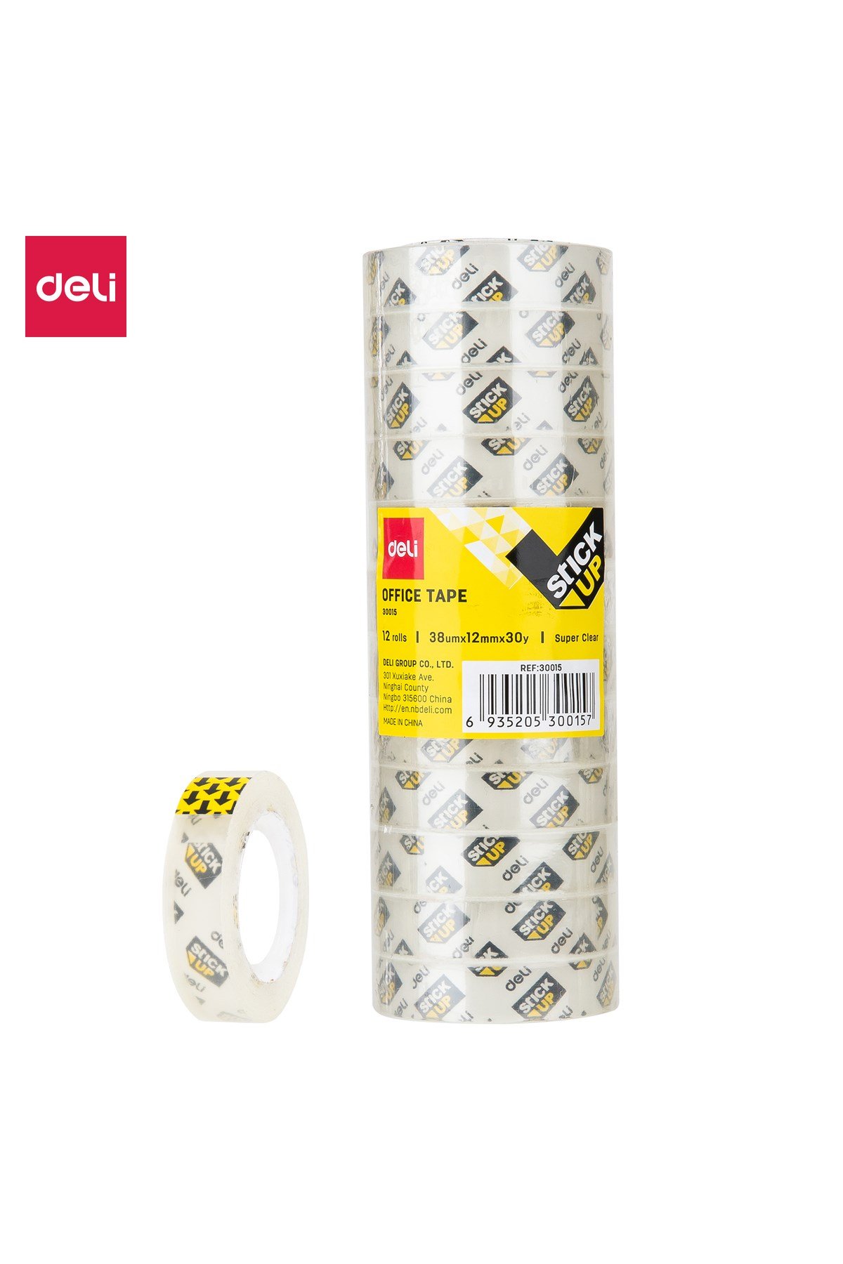 Kırtasiye Bandı 12mm*30Y*38um(12'li /tube) Transparan