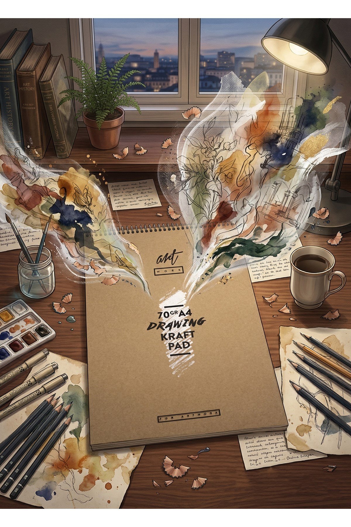 Kraft Çizim Bloğu 70 g A4 50 yp
