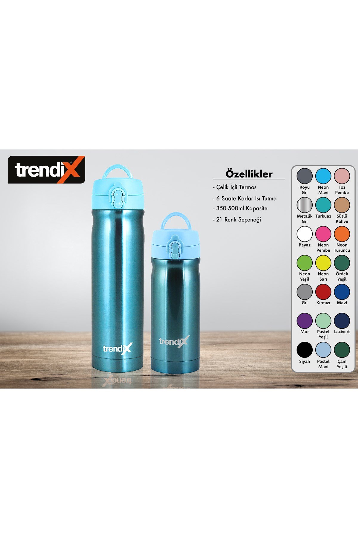 Matara Çelik Içli 350ml Pastel Mavi U1800-pm