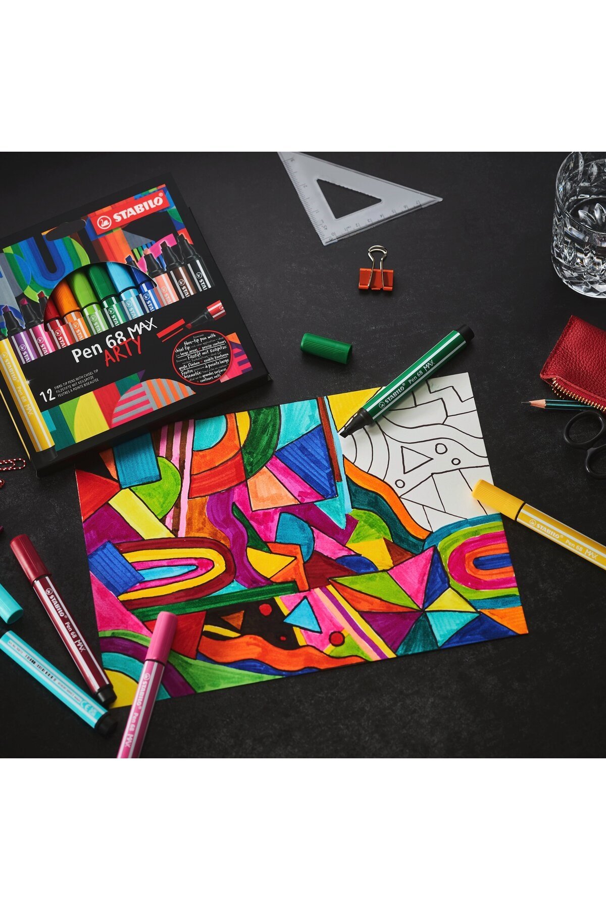 Pen 68 MAX ARTY 12'li Keçeli Kalem Seti