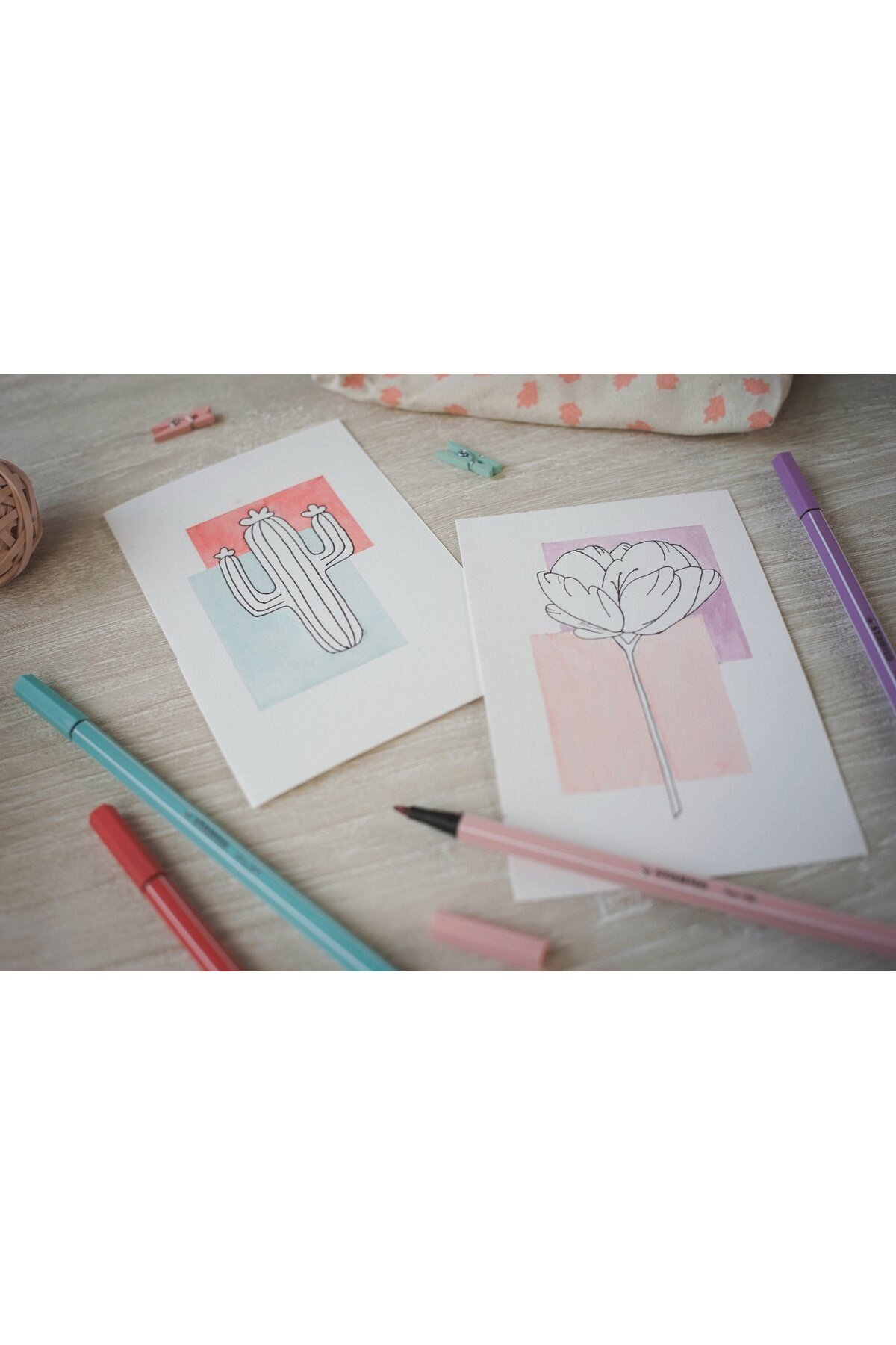 Pen Keçeli Kalem 68 8'Li Pastel Paket