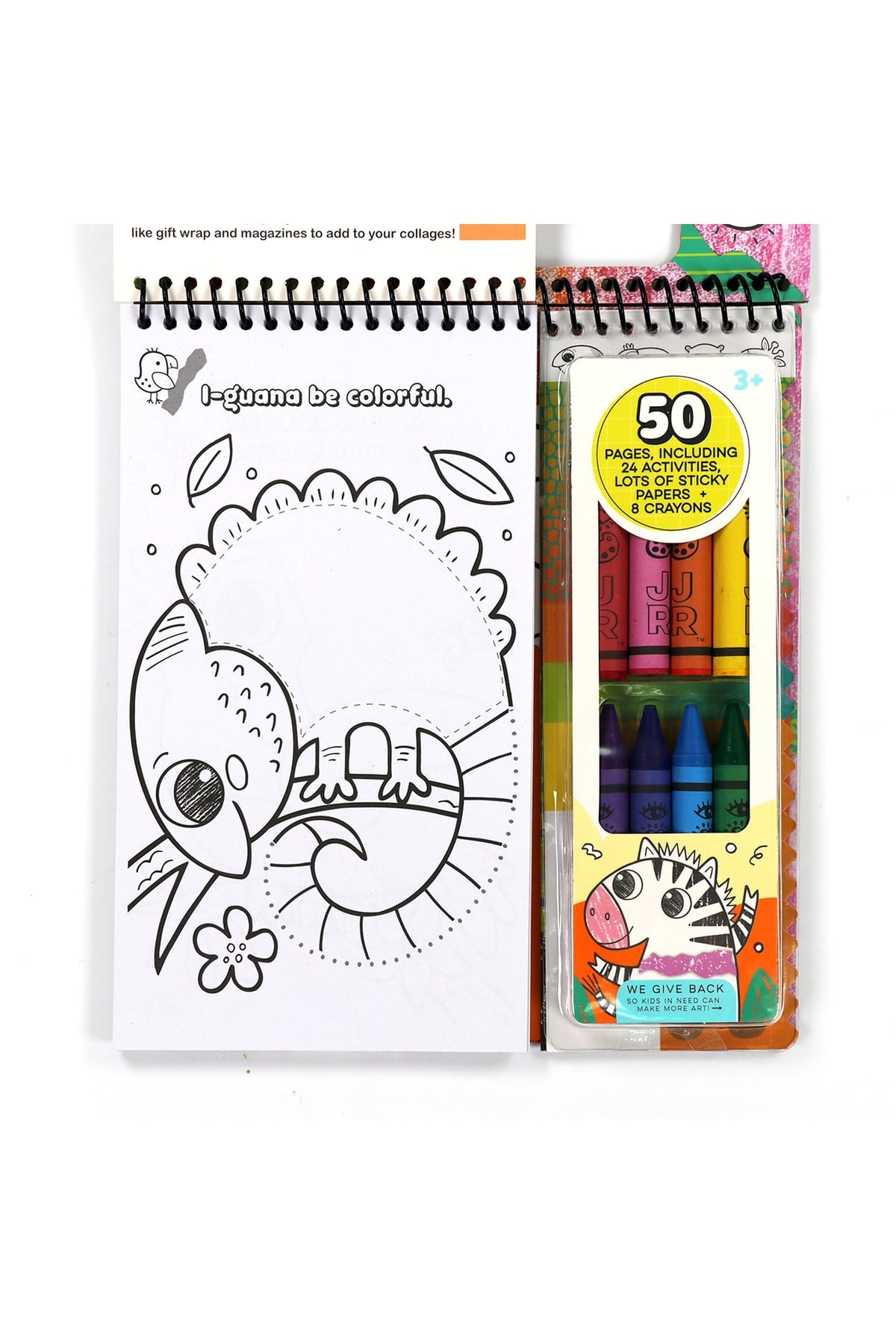 SAFARI COLLAGE BOYAMA VE YAPIŞTIRMA AKTİVİTE SETİ ( 50 SAYFA 8 PASTEL BOYA DAHİL)