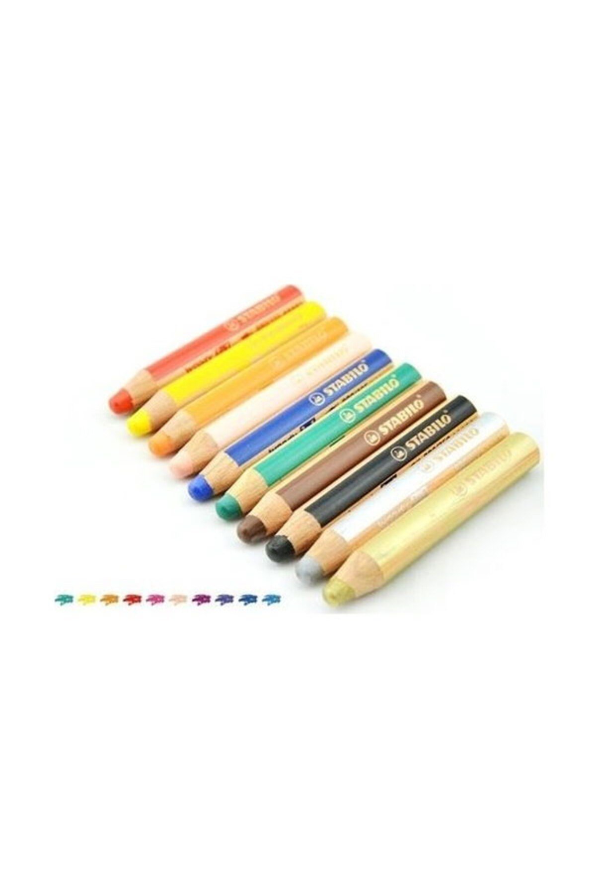 Woody 3in1 Duo Kuru Boya 10 Renk EO882/10-2