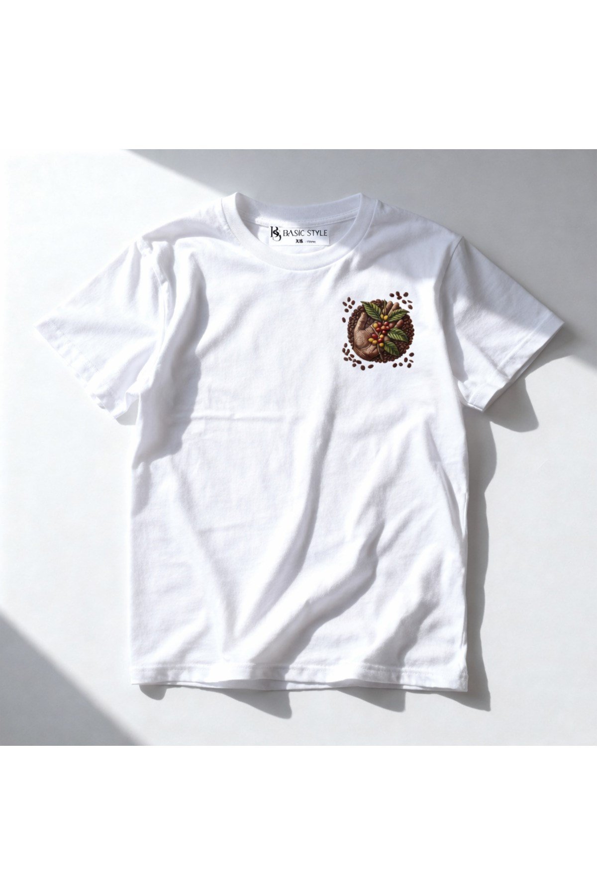 Basic Style Kahveler ve Çekirdekler Kahve Bardağı T-Shirt