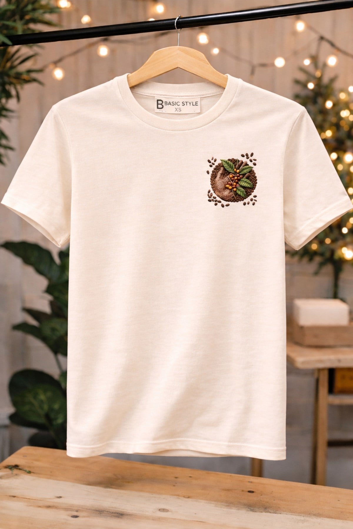 Basic Style Kahveler ve Çekirdekler Kahve Bardağı T-Shirt