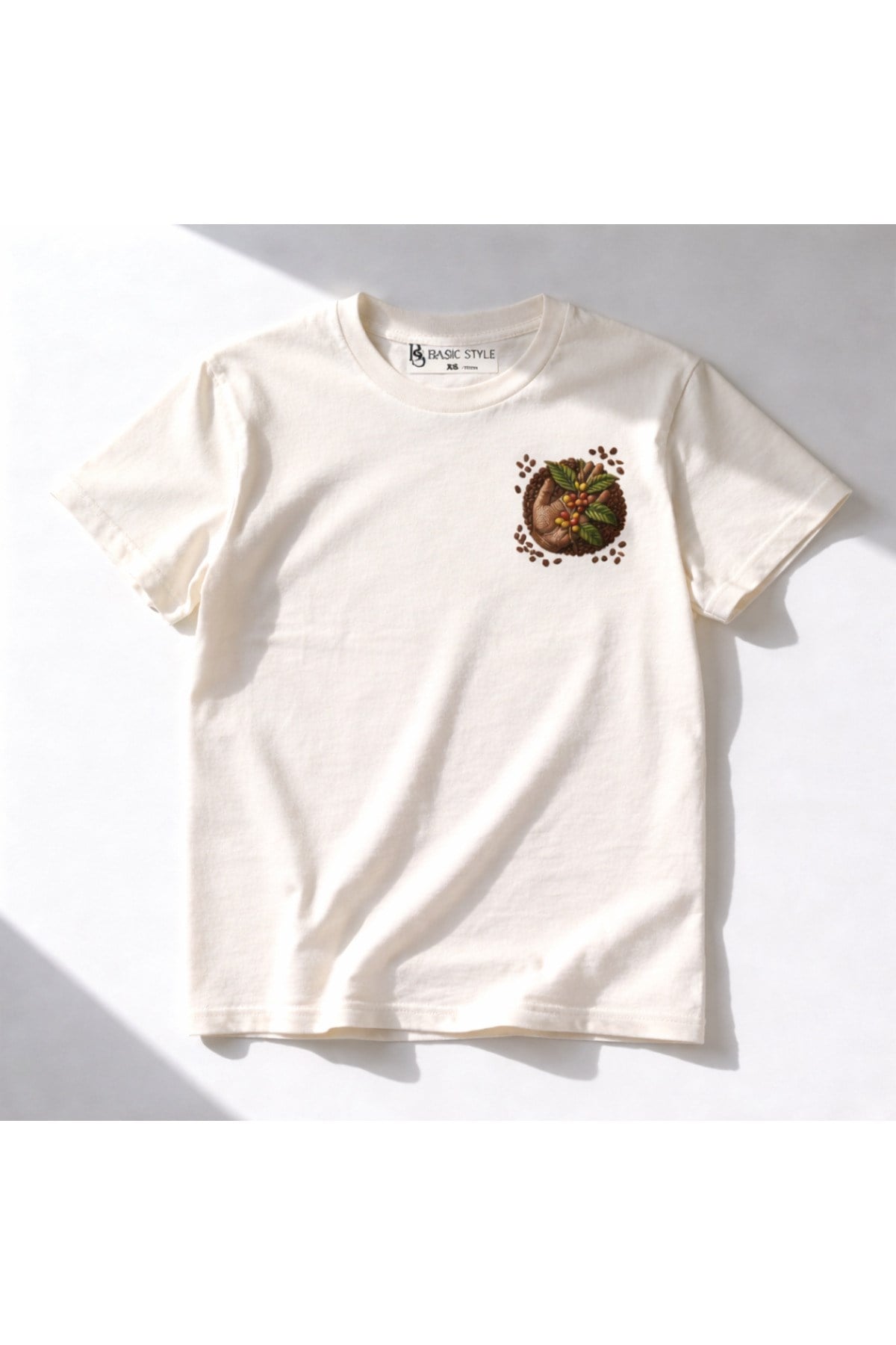Basic Style Kahveler ve Çekirdekler Kahve Bardağı T-Shirt