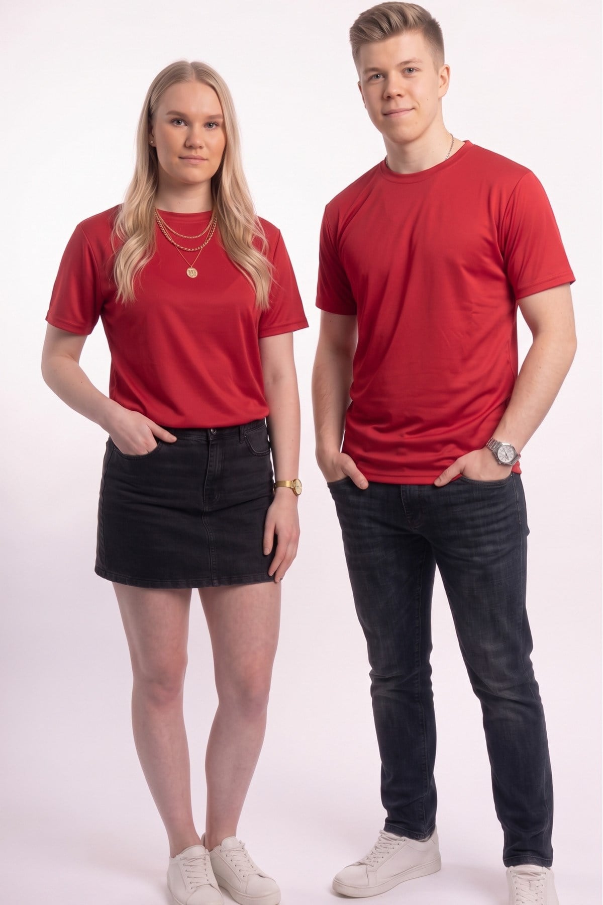 Erkek / Kadın Unisex Premium Polymesh Kumaş Nefes Alabilen Basic Spor Tişört T-Shirt