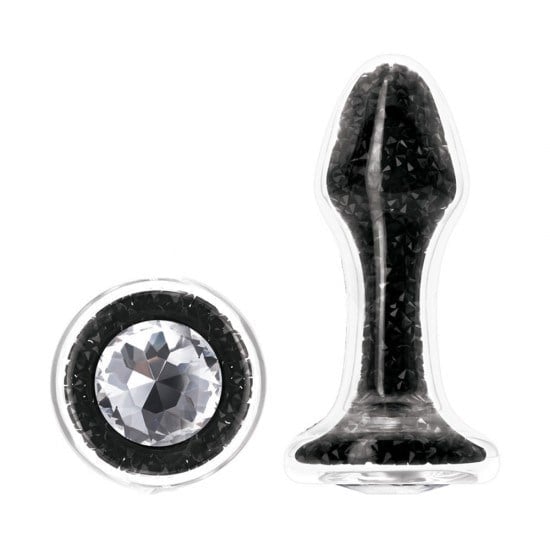 Backpart Premium Cam Anal Plug – Siyah Kristal Taşlı Özel Tasarım
