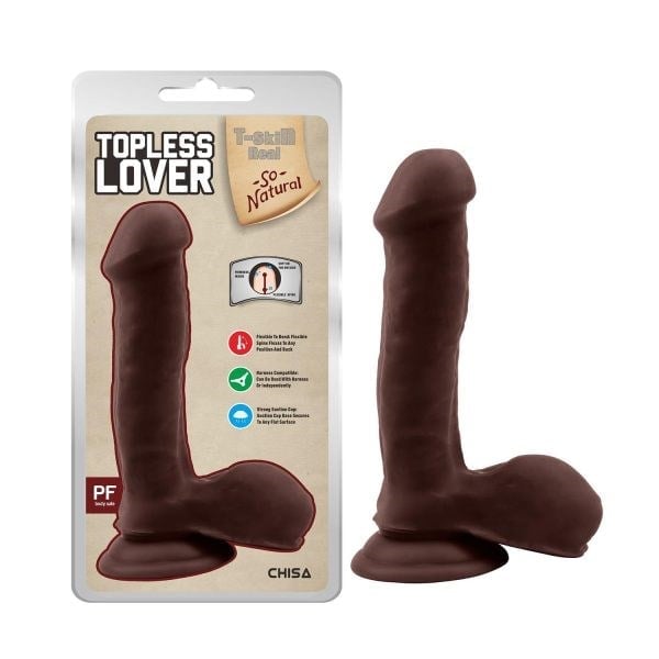 Chisa Topless Lover Brown Realistik Dildo 19,2 CM – Güçlü Vakum Tabanlı
