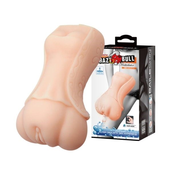 Crazy Bull 3D Realistik Vajina Mastürbatör – Esnek ve Yoğun Uyarım Tasarımı