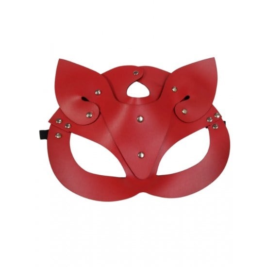 Kırmızı Kedi Maskesi – Suni Deri Fetiş Cosplay Tasarım