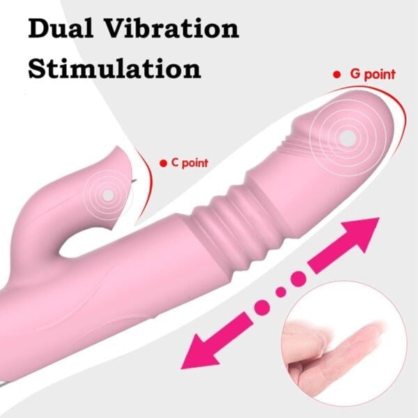 Modern Dilli Şarj Edilebilir Isıtıcılı Rabbit Vibratör Soft Pembe
