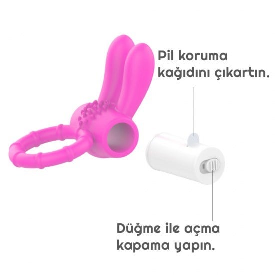 Penix Tavşan Kulaklı Penis Halkası – Titreşimli Çift Uyarım Serisi