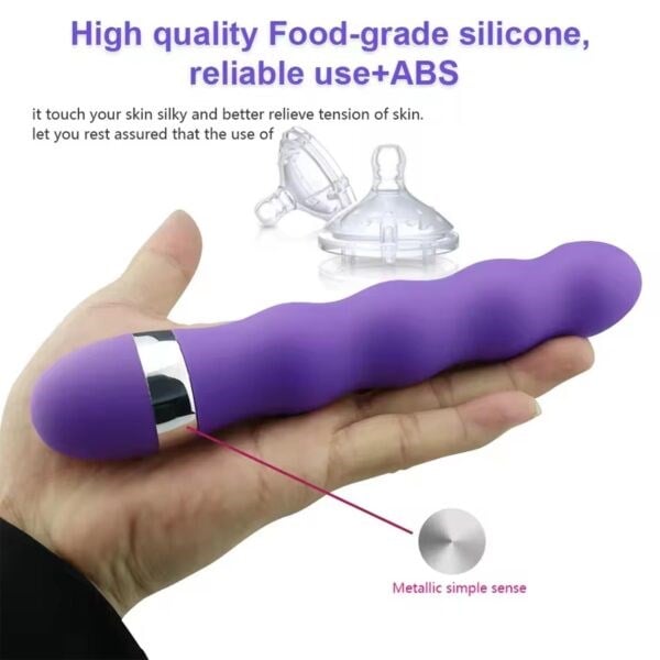 Pilli Kıvrımlı G Noktası Uyarıcı Vibratör Mor