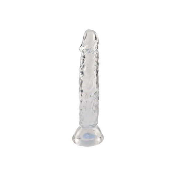 Şeffaf Realistik Dildo 14 CM – Yumuşak Silikon Vakum Tabanlı
