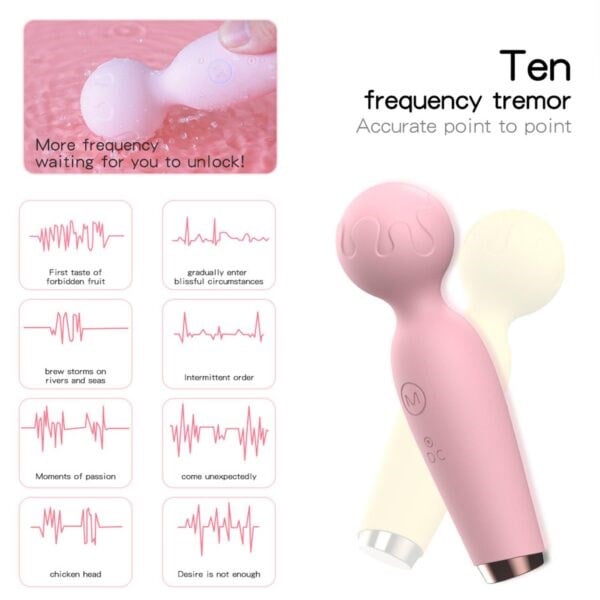 USB Şarjlı Mikrofon Wand Vibratör Pembe