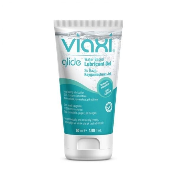 Viaxi Glide Su Bazlı Sade Kayganlaştırıcı Jel 50 ML – Uzun Süre Kayganlık Etkisi