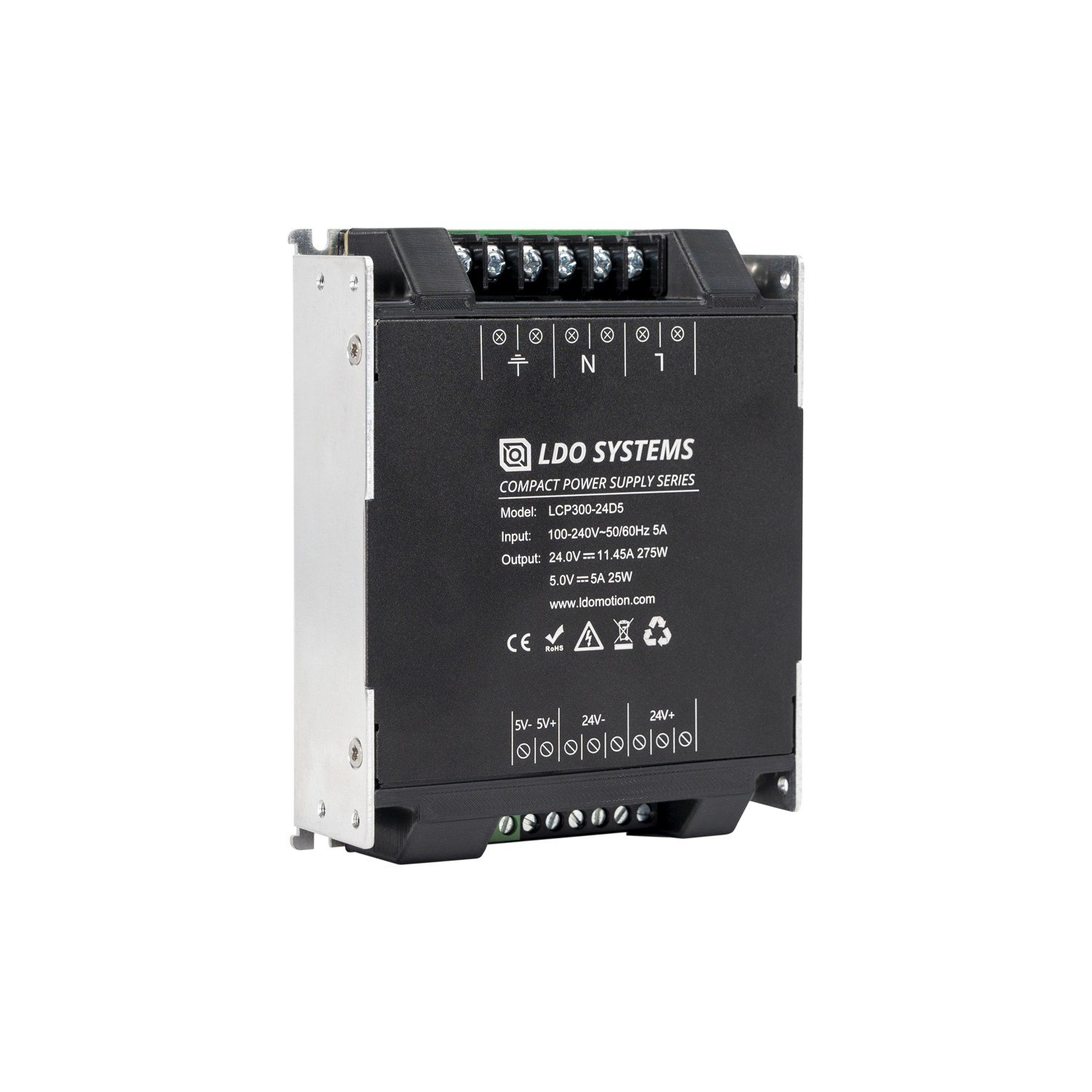 LDO Güç Kaynağı 24V-5V Çift Çıkışlı LCP300-24D5