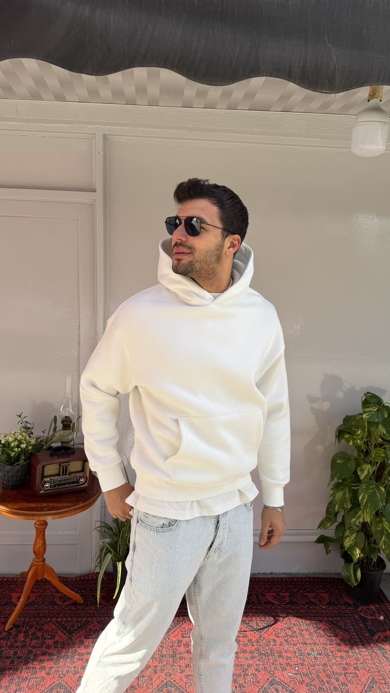 2512 Düz Basic Kapüşon