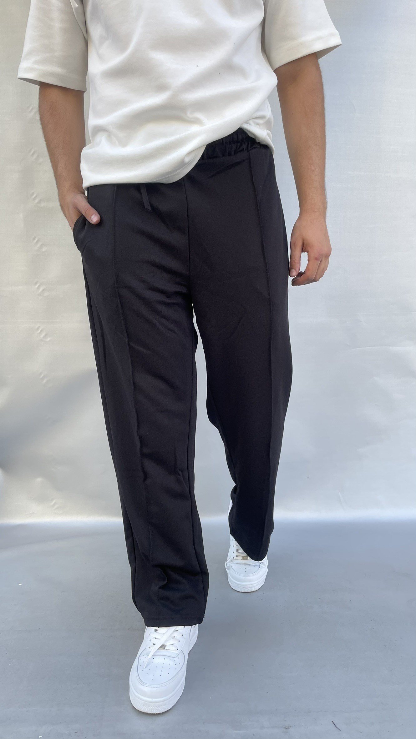 Çımalı Baggy Bel Lastik Pantolon