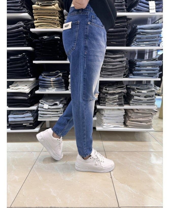 Csl Diz Yırtık Boyfriend Jean